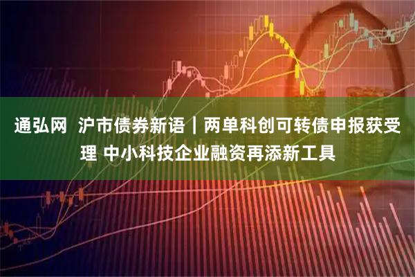 通弘网  沪市债券新语｜两单科创可转债申报获受理 中小科技企业融资再添新工具